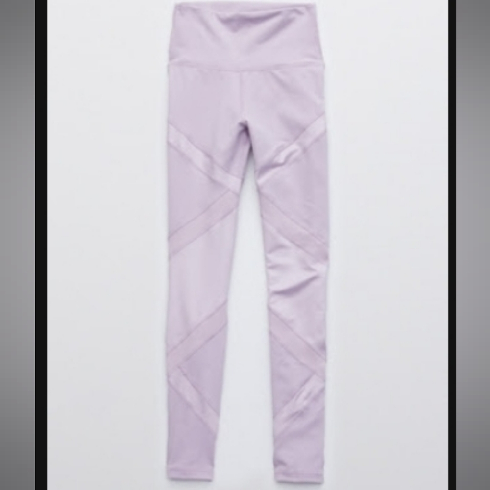 Aerie Offline "The Hugger" High-waisted ribbed legging - purple- size L short